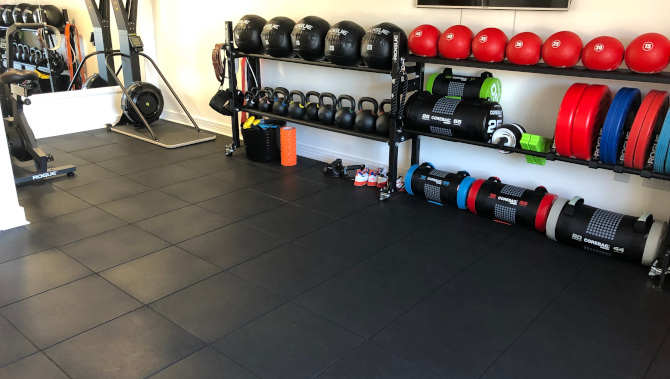 Polymax TOUGH gym mats in home gym